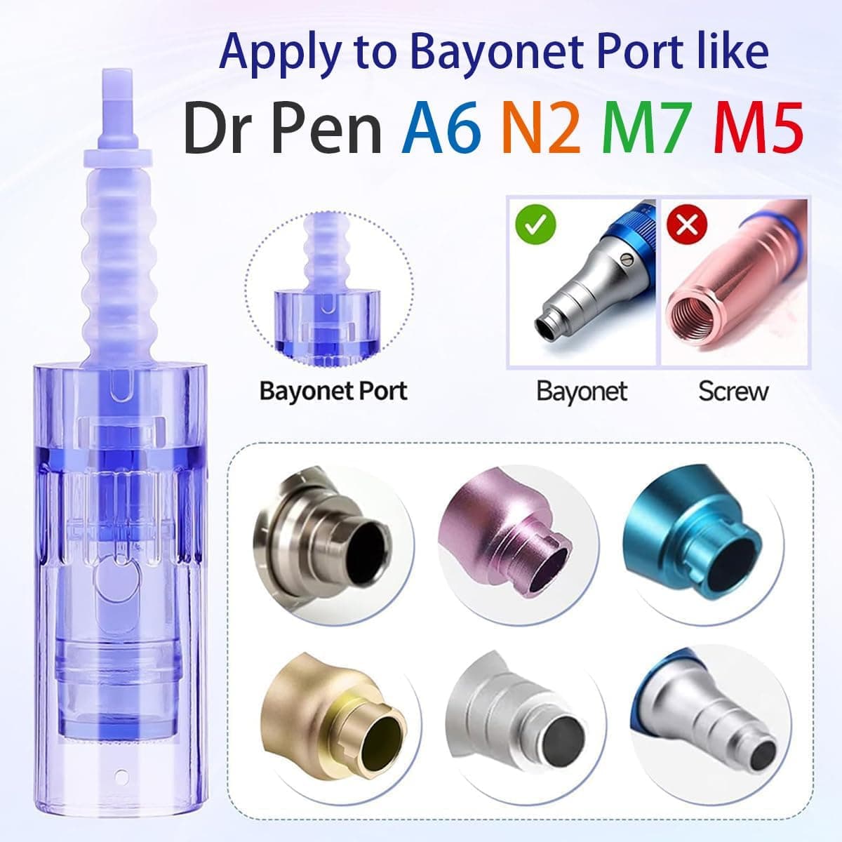 Microneedling Pen Cartridges for Dr Pen A6 – 24 Pin Needles, 10PCS – Easy-to-Use at-Home Skincare Cartridges for Fine Lines, Serum Absorption, Face &amp; Body Treatment – Disposable Sterile Tips thumbnail 3