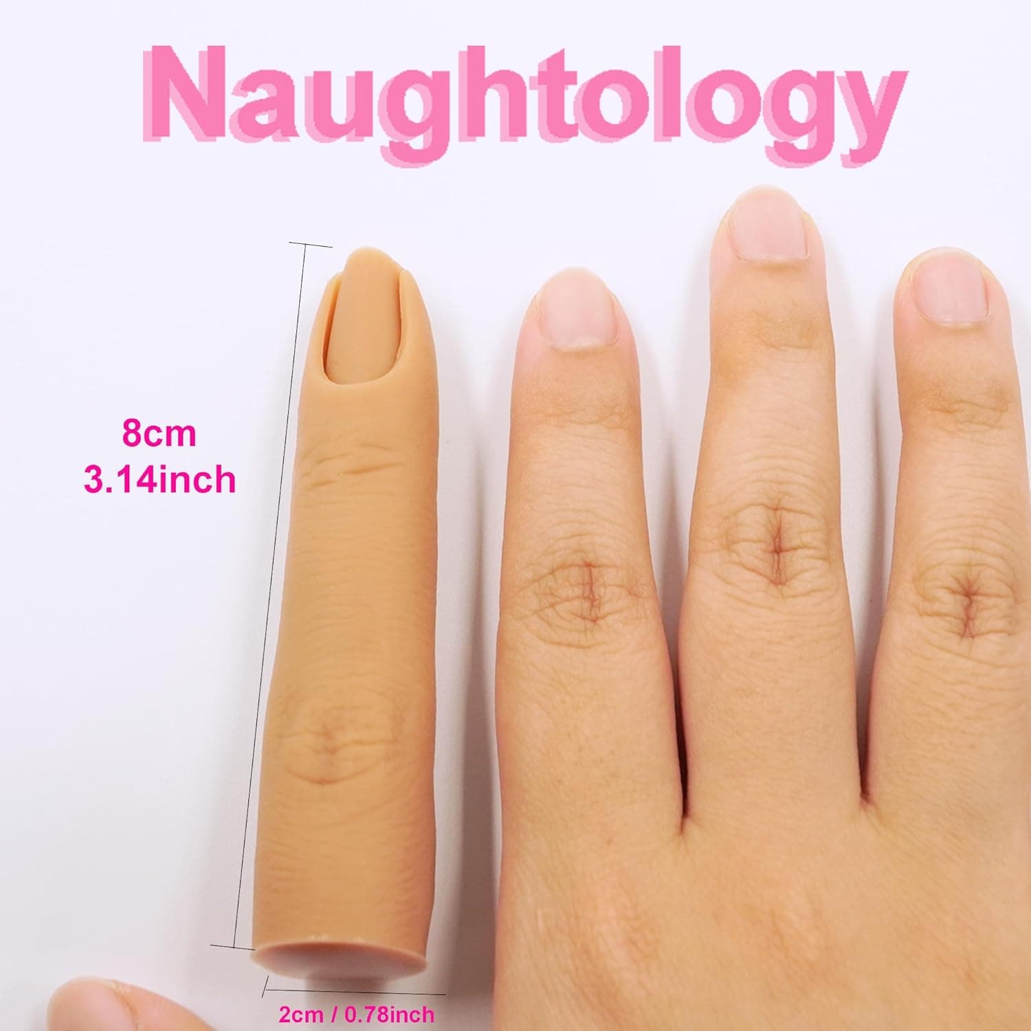 Silicon Fake Finger Nail Art Practice Model, Reusable Flexible Wire Core Training Finger for Acrylic Gel Nail Practice, Bendable Mannequin Hand Finger for Nail Tech Students &amp; Beginners, Silicone Practice Finger for DIY Manicure Training, Nail Art Demonstration Tool for Salon Professionals thumbnail 3