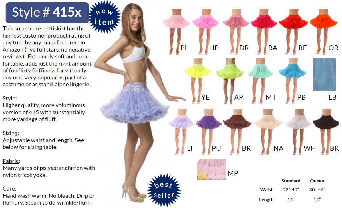 BellaSous Luxury Adult Woman Flirt Length 15″ Sexy Tutu Skirt for Halloween Costume Wear or Dress up thumbnail 4