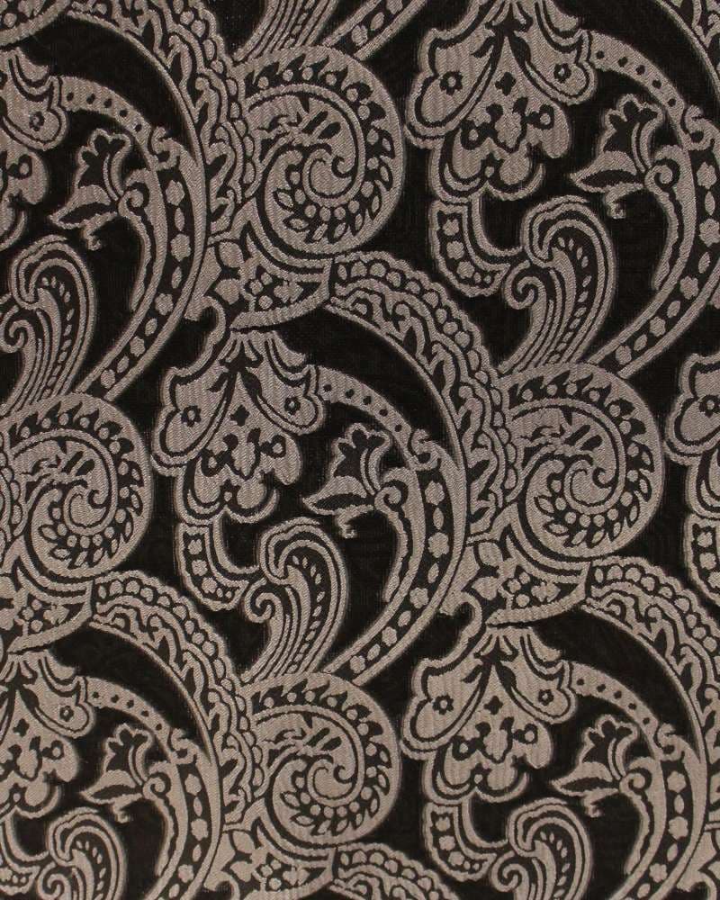 Italian Brocade Silk – Black thumbnail 4