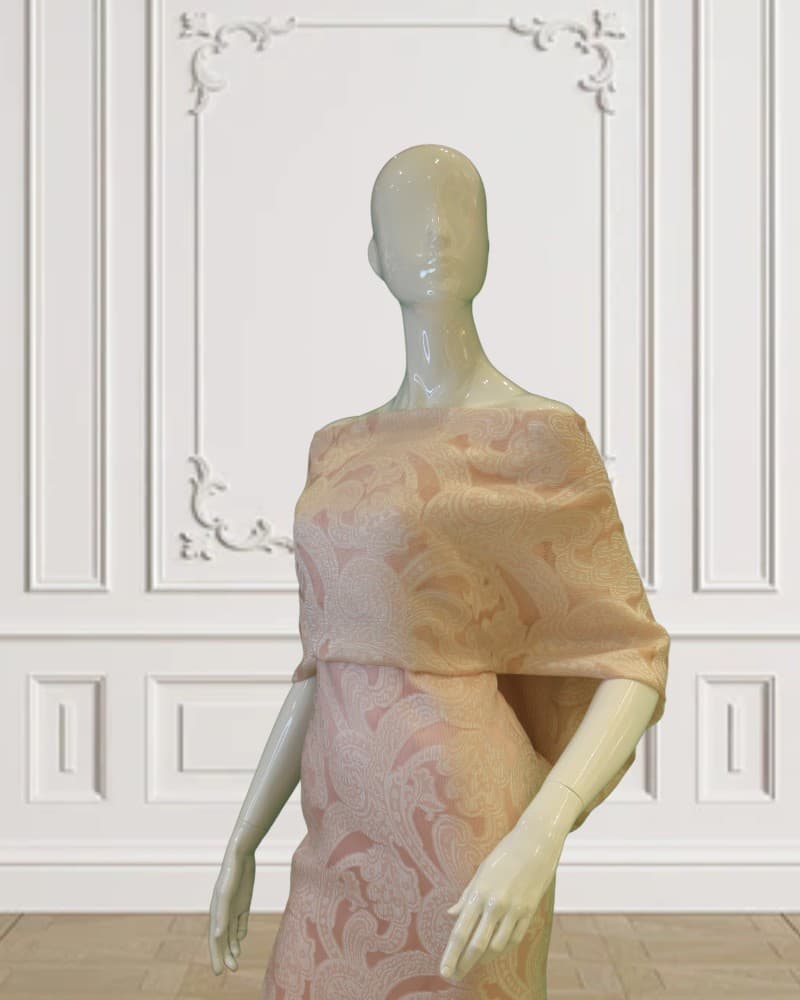 Italian Brocade Silk – Peach