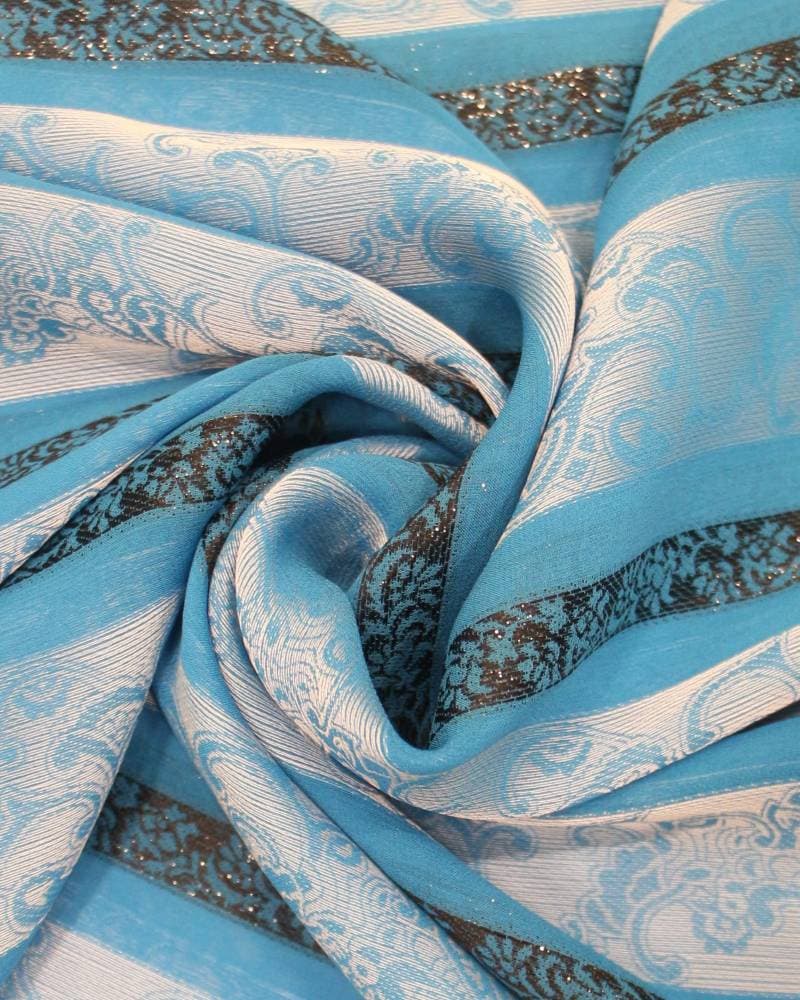 Italian Laminate Chiffon – Turquoise Blue thumbnail 2