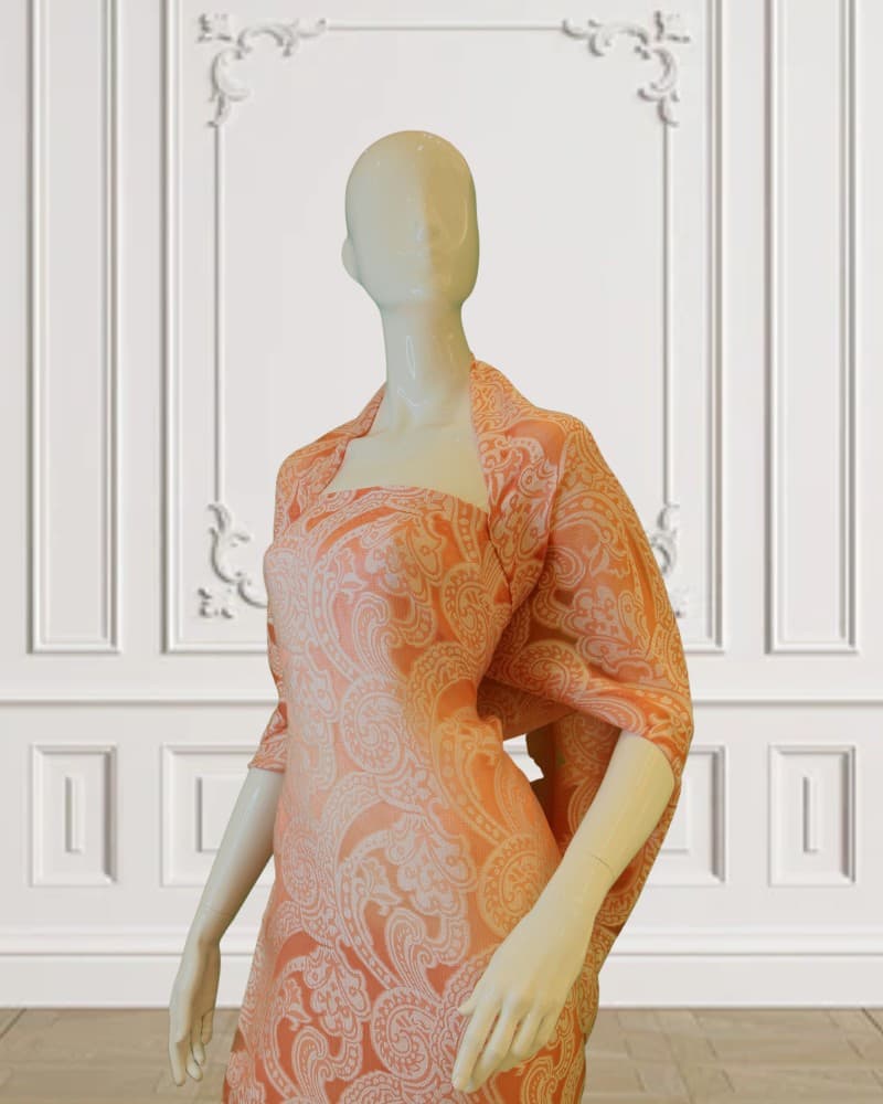 Italian Brocade Silk – Orange