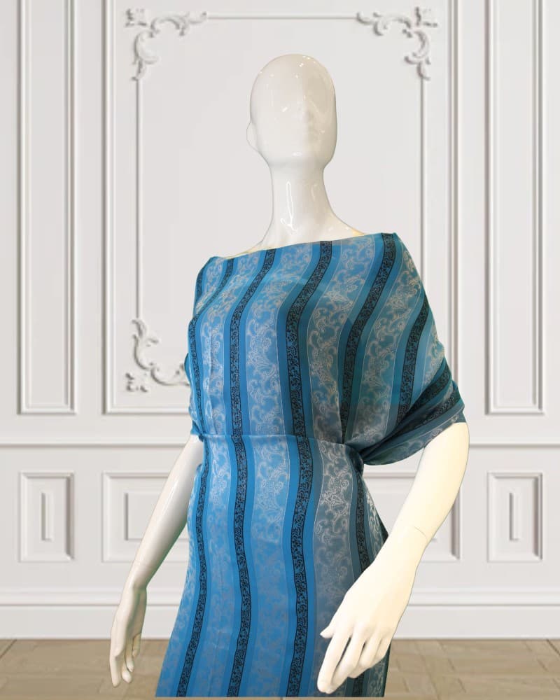 Italian Laminate Chiffon – Turquoise Blue