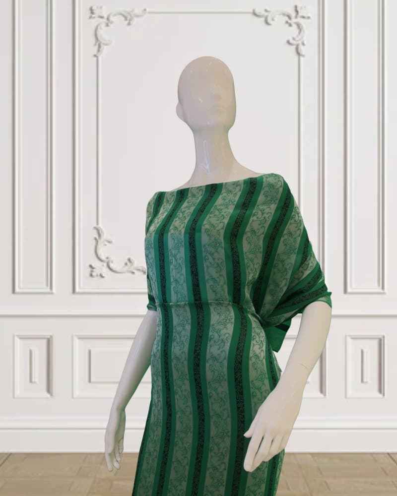 Italian Laminate Chiffon – Medium Green