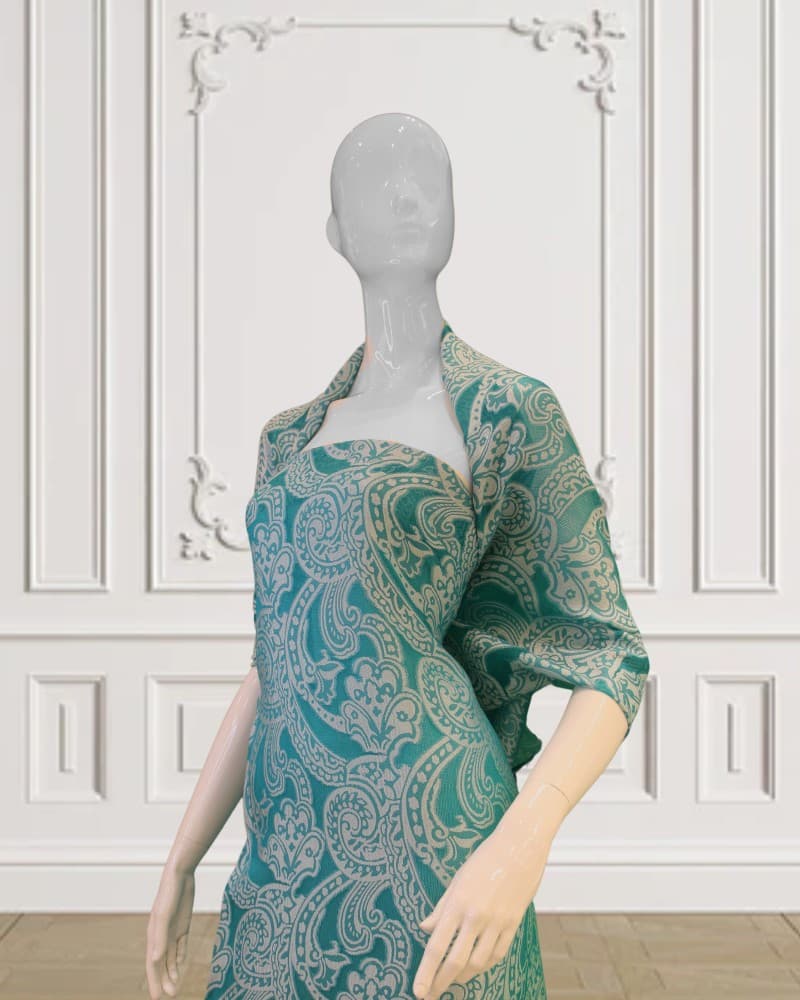 Italian Brocade Silk – Green
