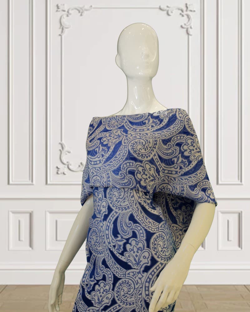 Italian Brocade Silk – M. Blue