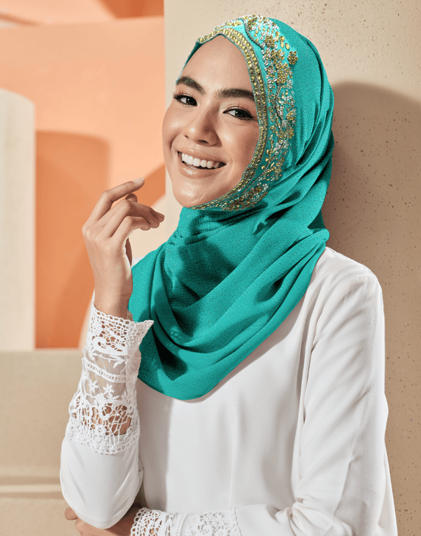 Instant Scarf – Dahlia (M.Turq Green)