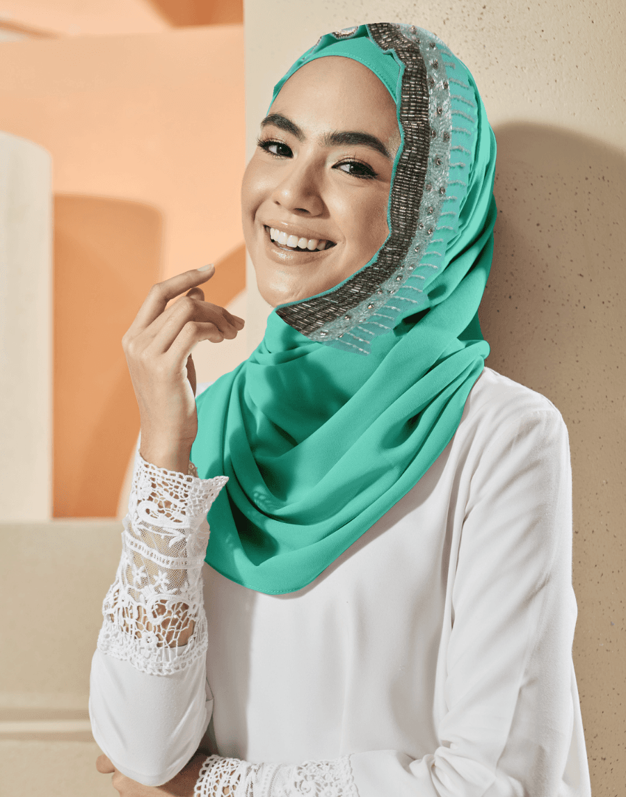 Instant Scarf – Meadow (L.Turq Green)