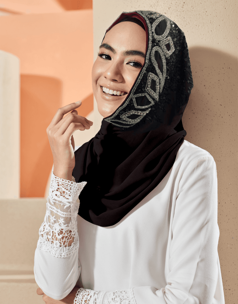Instant Scarf – Oleander (Reg Black)