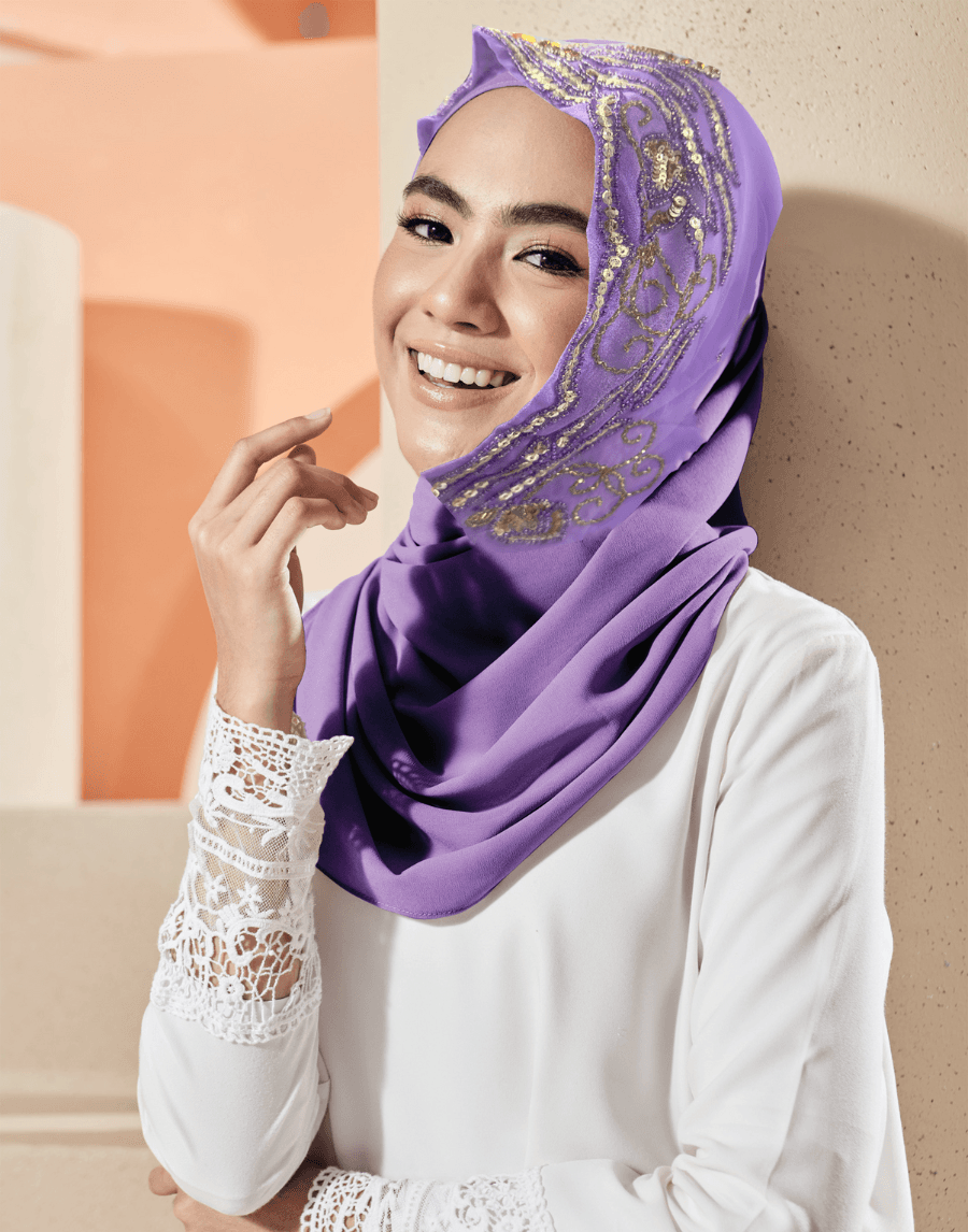 Instant Scarf – Marigold (L.Purple)