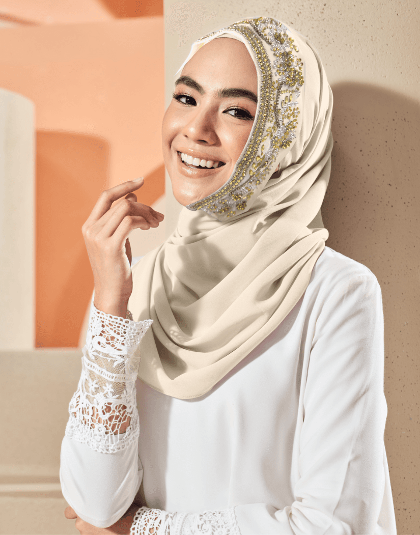 Instant Scarf – Dahlia (Off White)