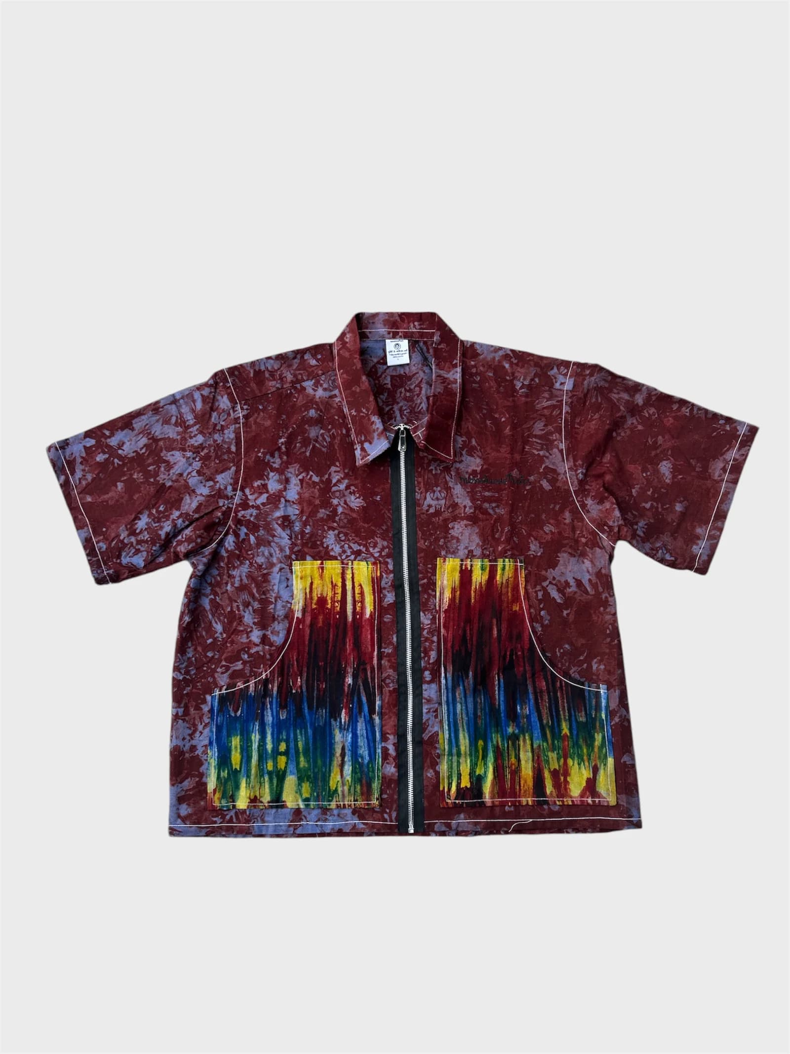 Purple &amp; red Zipper shirt
