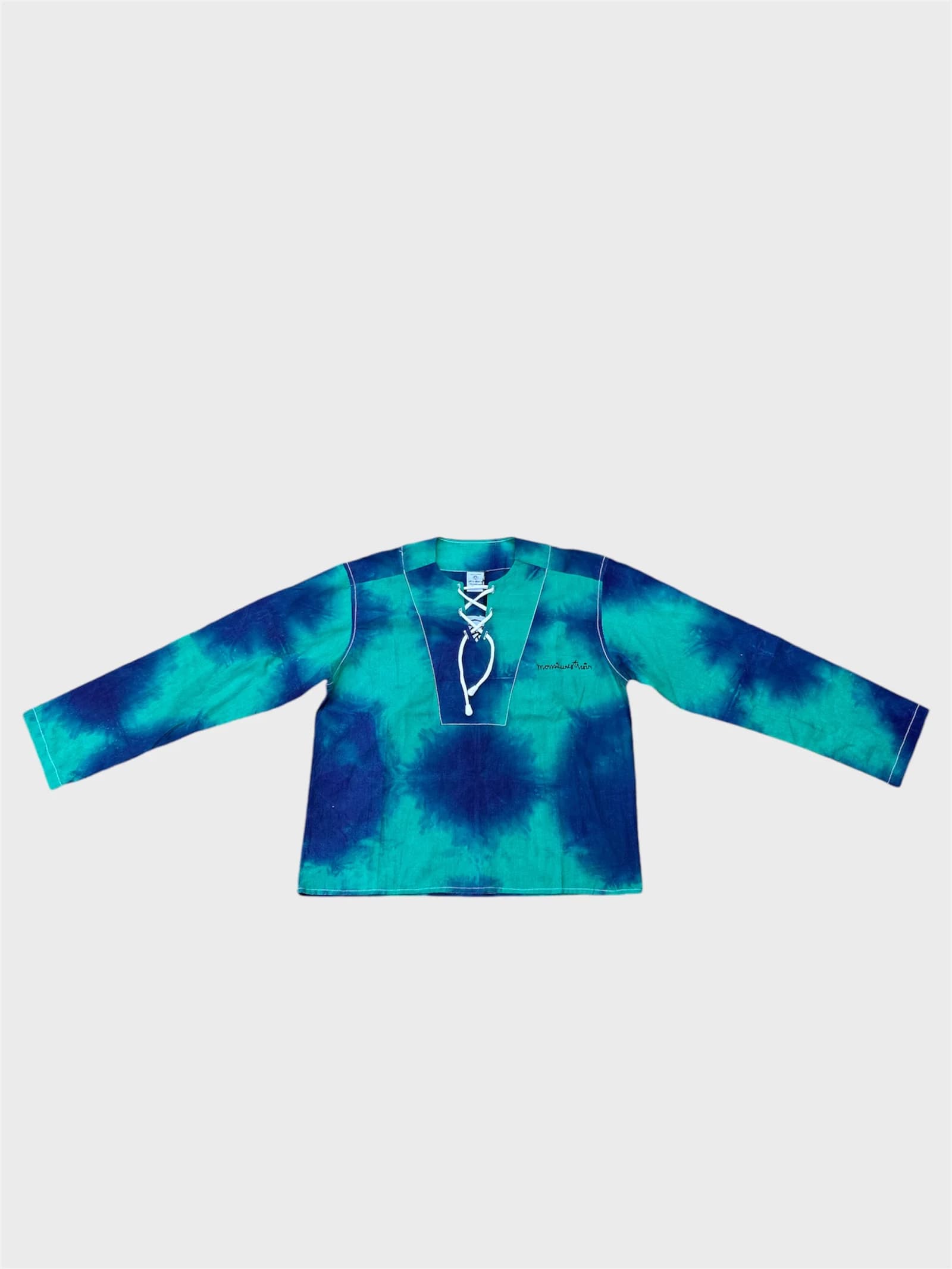 Blue Cyan Blue Lashes Long Sleeves Shirt