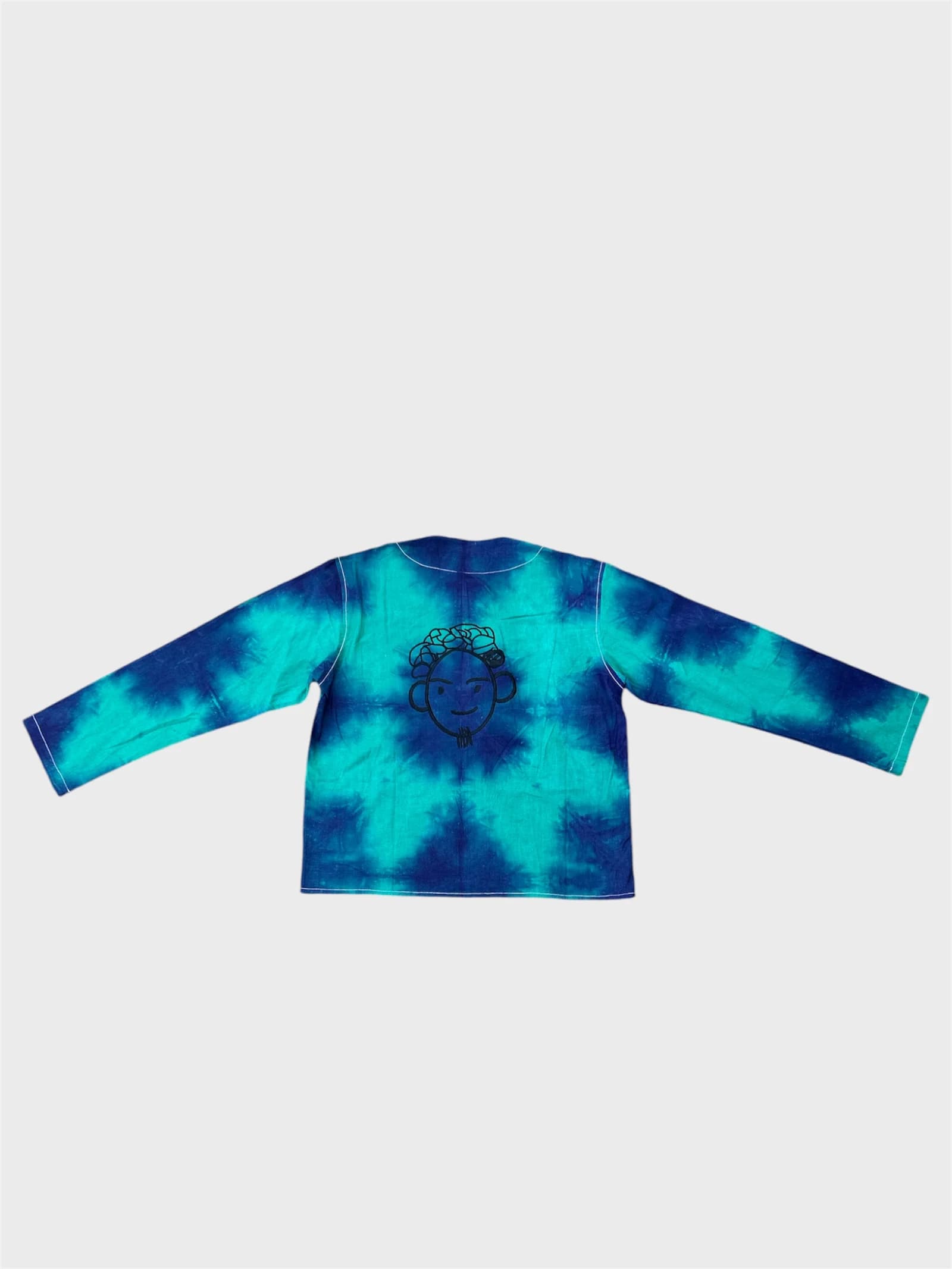 Blue Cyan Blue Lashes Long Sleeves Shirt thumbnail 2