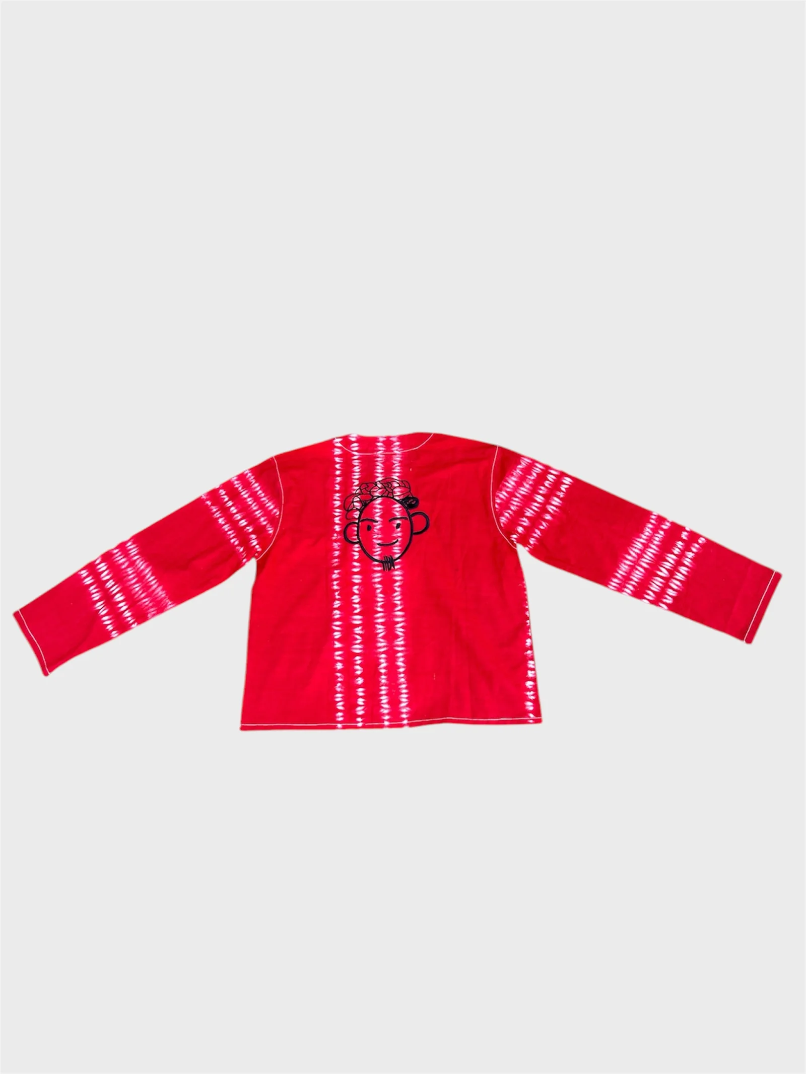 Red Hibiscus Long Sleeve Shirt thumbnail 2