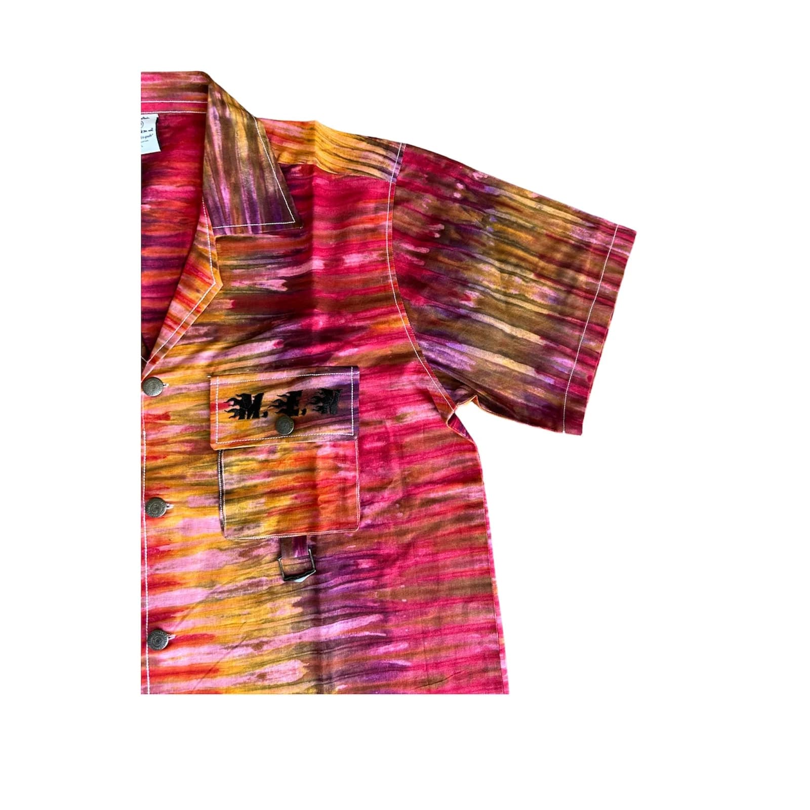Striped Purple &amp; Yelllow Summer Shirt thumbnail 2