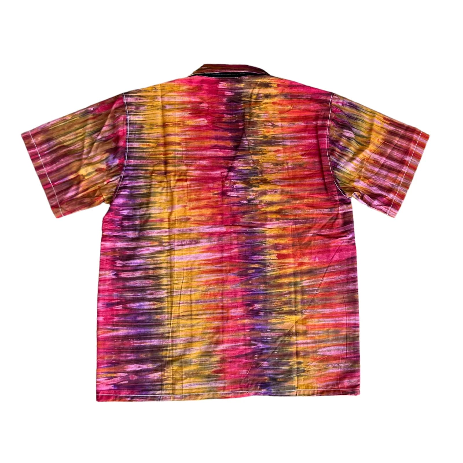 Striped Purple &amp; Yelllow Summer Shirt thumbnail 3