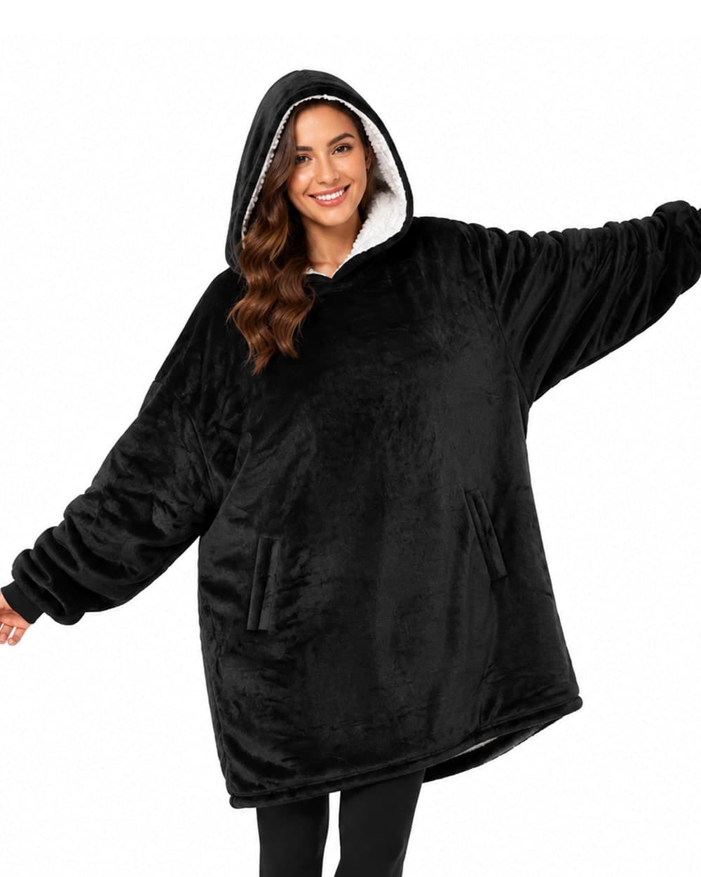 Blanket Hoodie with Sherpa Lining #P42