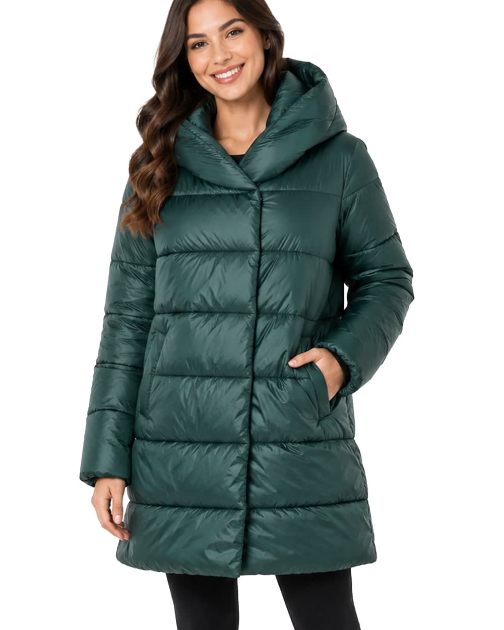 Ladies’ Anorak Hooded Puffer Jacket #01