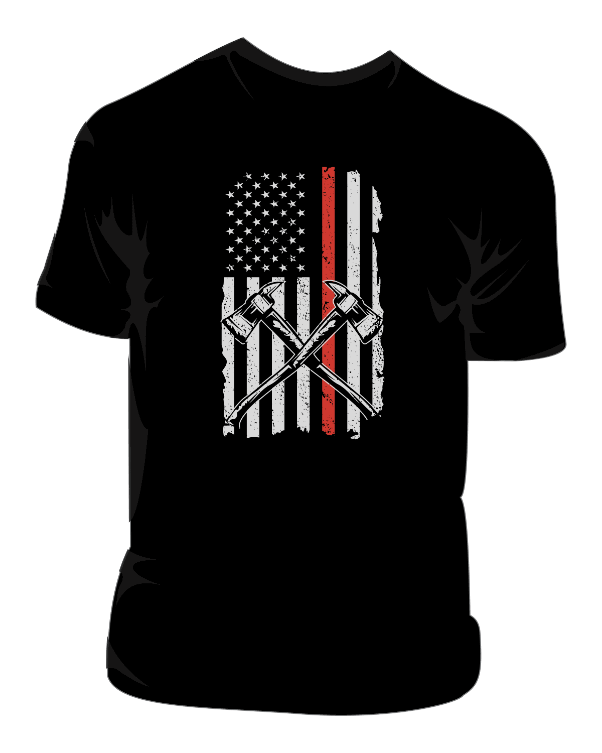 *NEW* Thin Red Line Crossed Axes T-Shirt