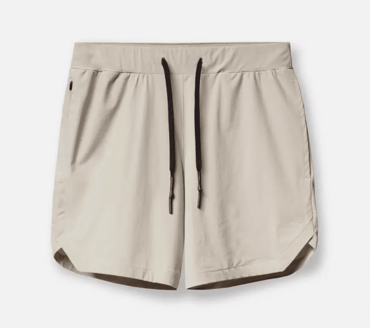 HIGH LEVEL Men CREAM Polyester Gym Workout Shorts with zipper pockets and drawstring