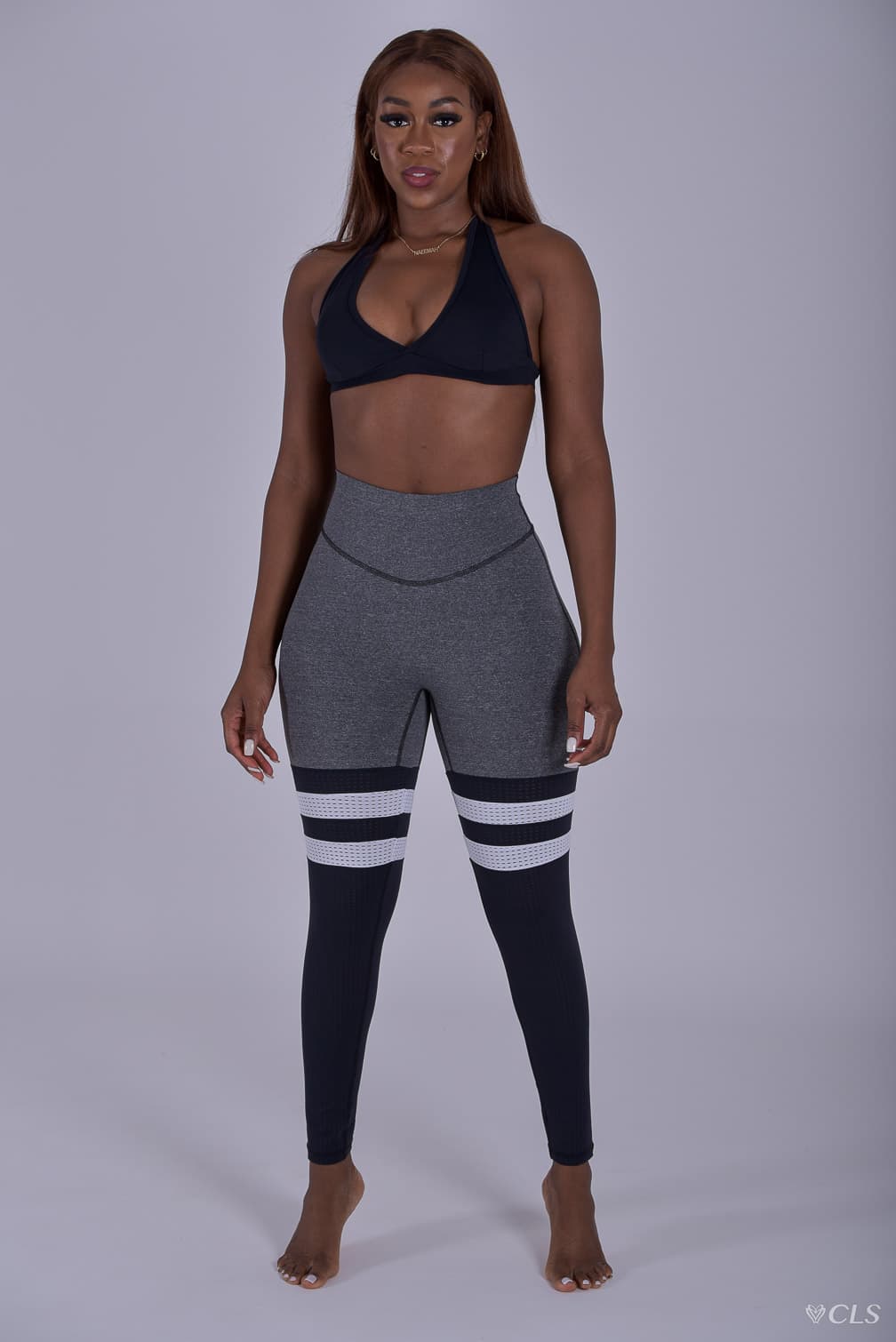 NC Seamless Front Striped Leggings Fuse Dark