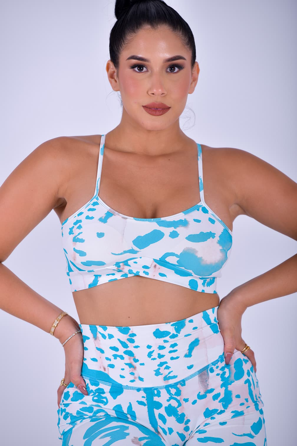NC Susy Top Turquoise Leopard