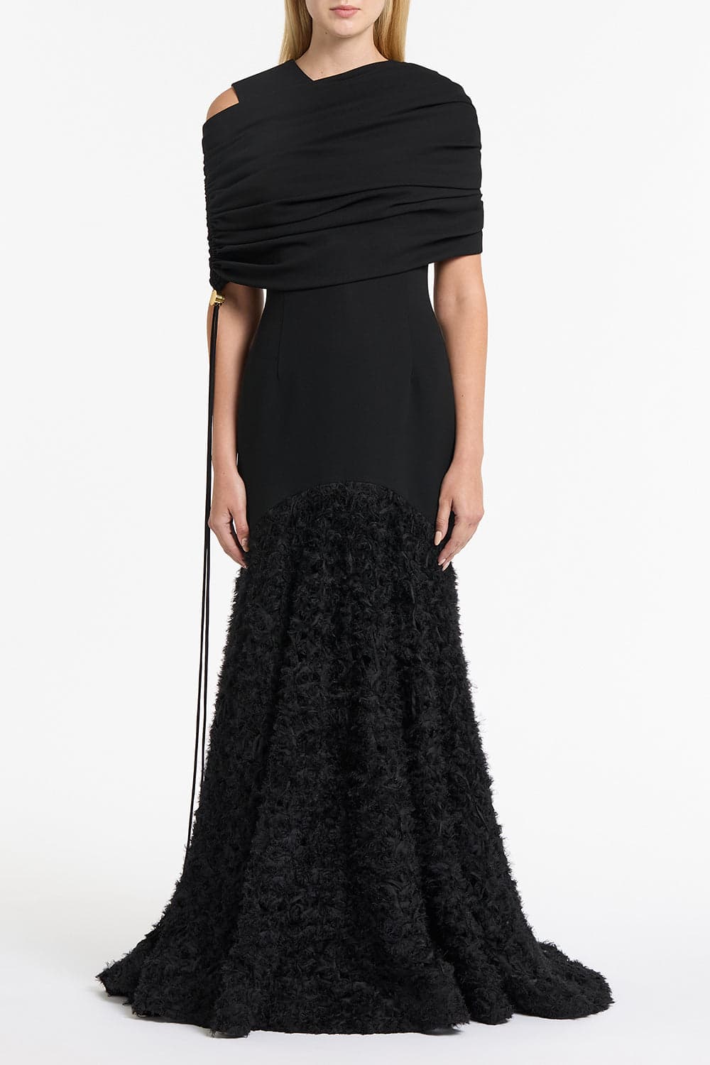 Black Crepe Coulisse Shrug thumbnail 2