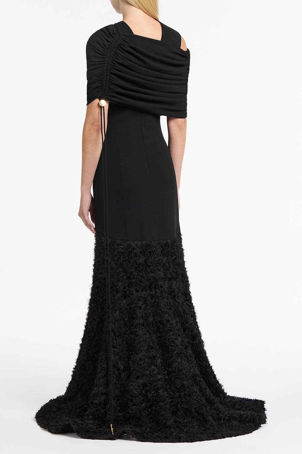 Black Crepe Coulisse Shrug thumbnail 3