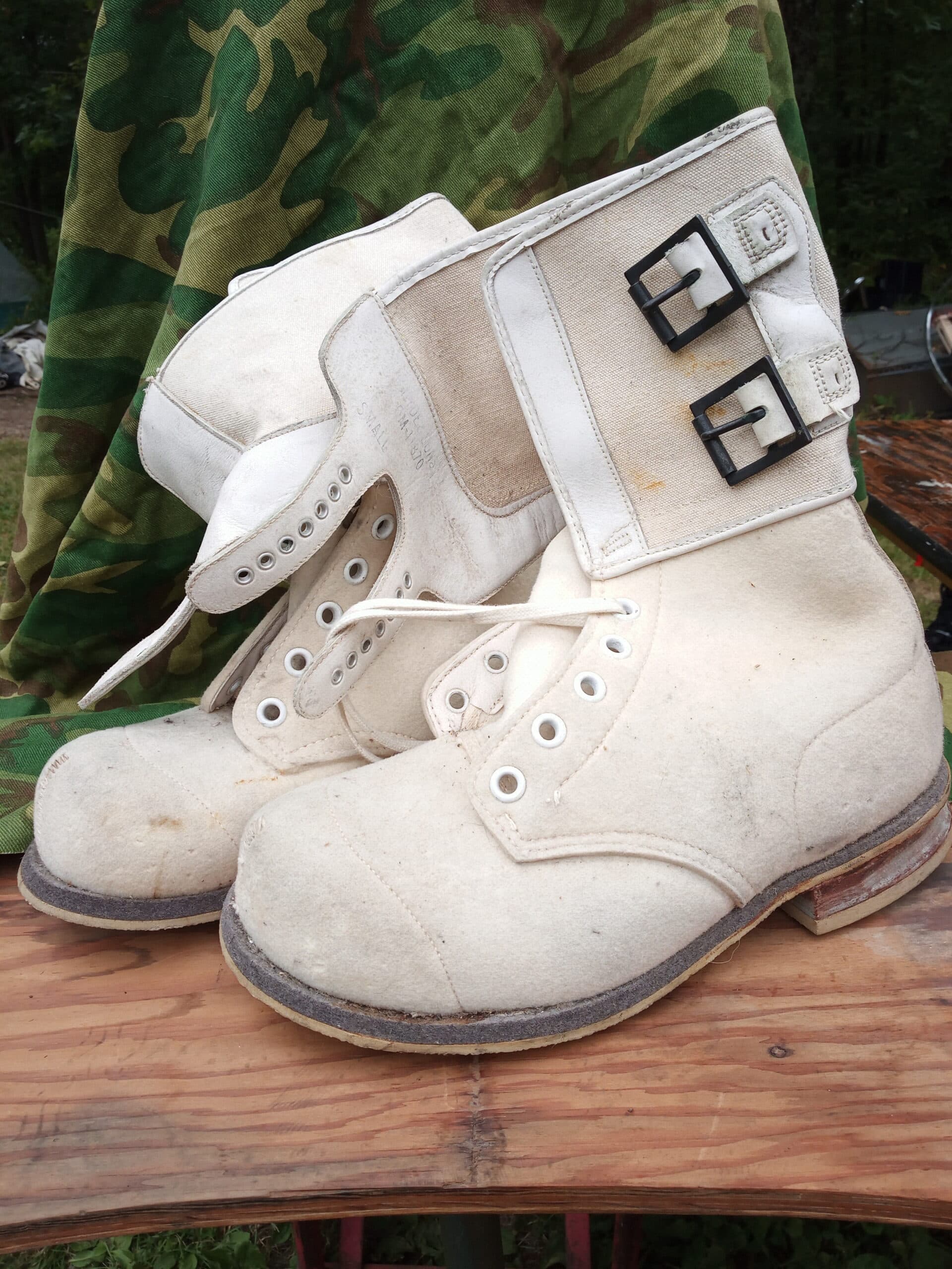 WW2 U.S. Army 10th Mountain Felt Boots, Small, Arctic Issue