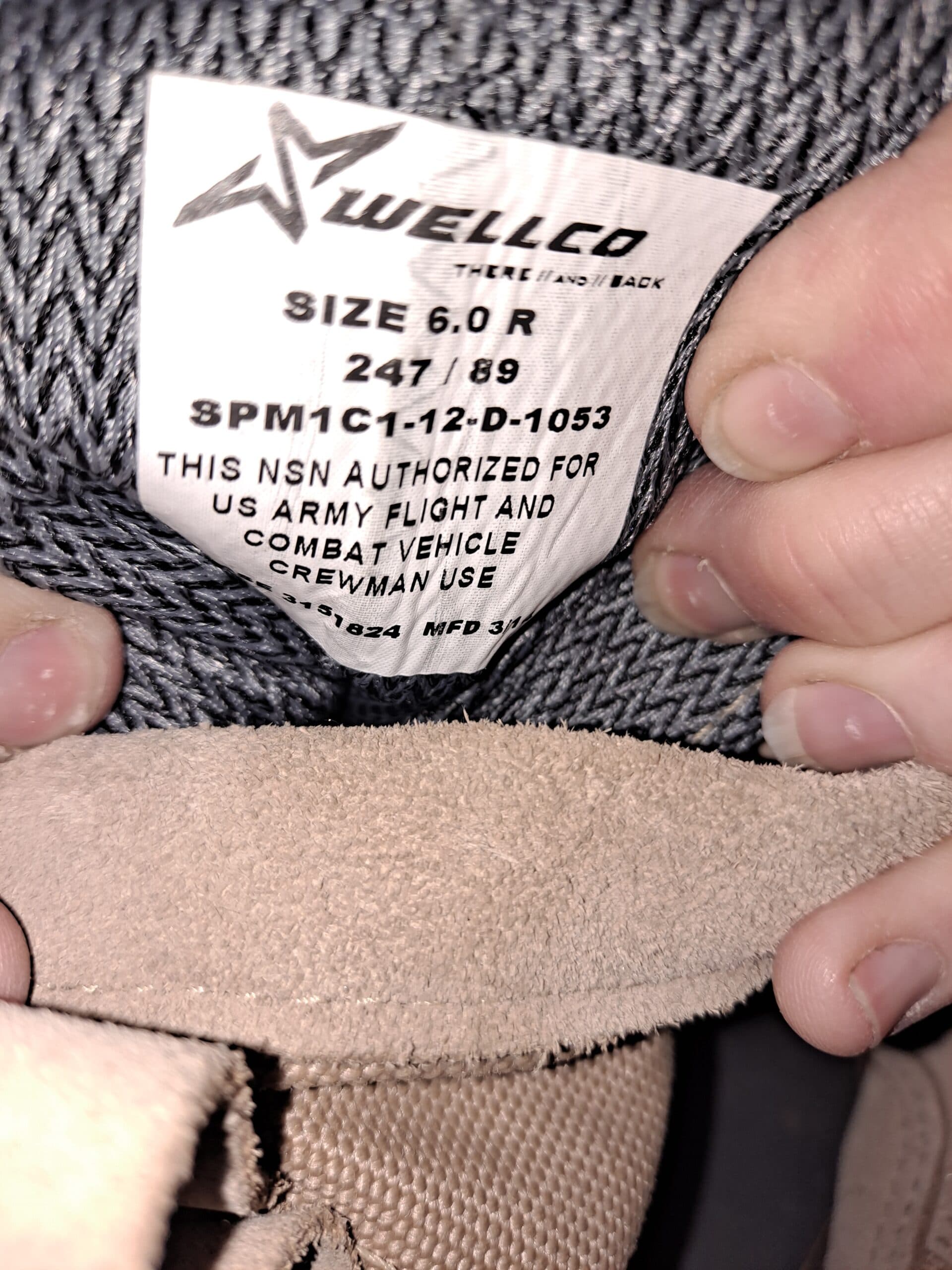 Used, Steel Toe Boots, Tan made by Wellco size 4 1/2 Wide thumbnail 2