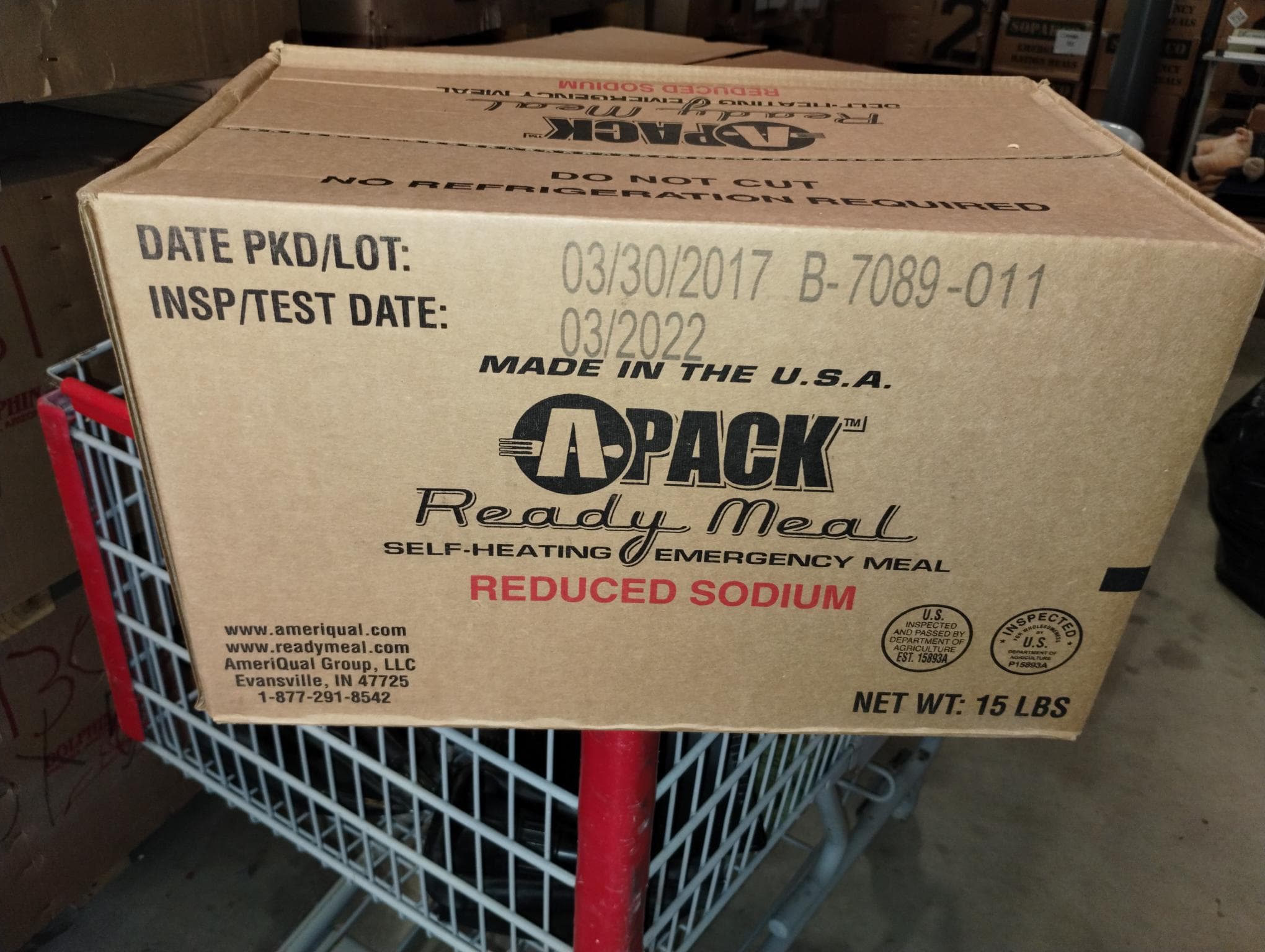 Apack disaster relief MRE Meals (meals Ready to Eat)