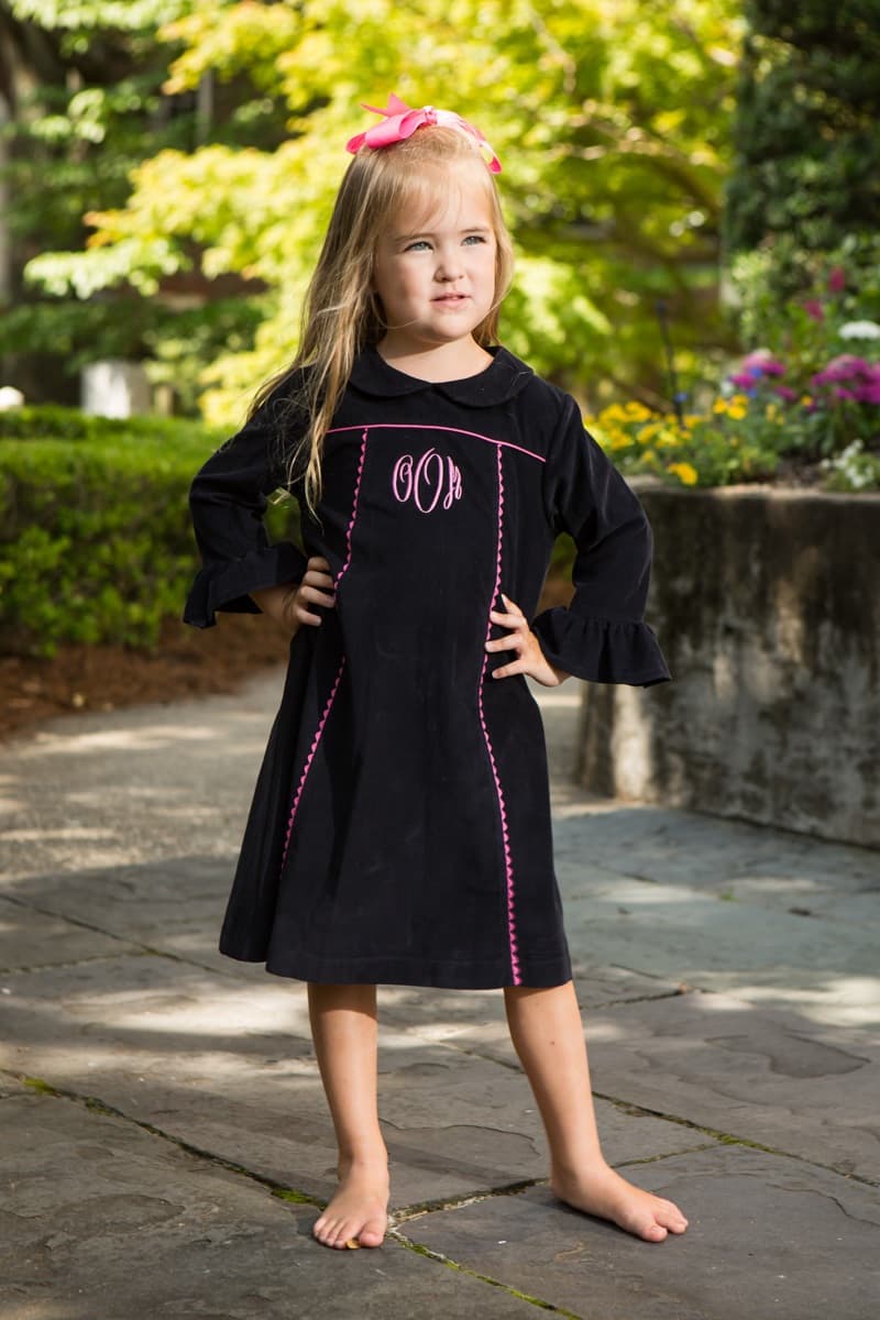 Navy Ric Rac Dress