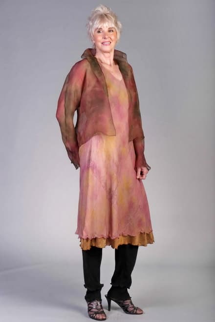 Double Layer Bias-cut Silk Dress thumbnail 2