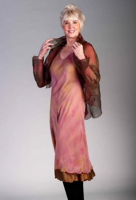 Double Layer Bias-cut Silk Dress