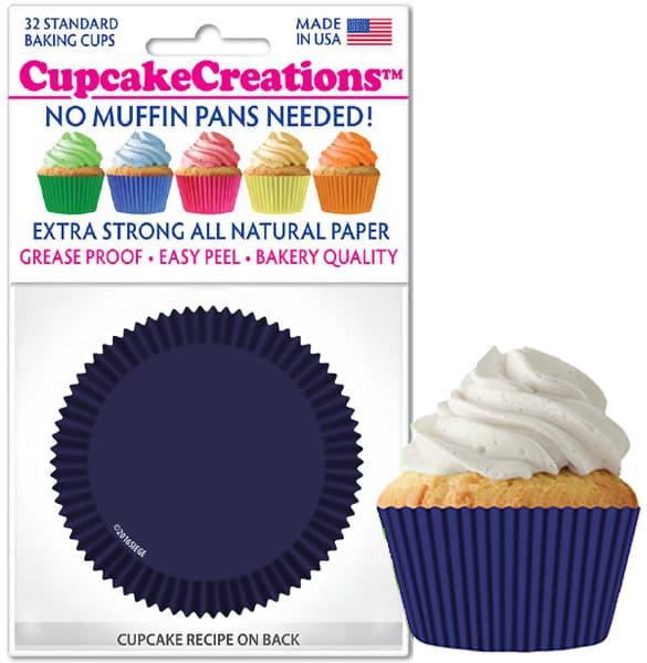 Navy Blue Cupcake Cups