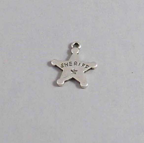 Sheriff Wedding Garter / Sheriff Officer / Police / Cop / Detective / Badge / Shield / Constable / Deputy / Detective/ Flatfoot / Marshal / Patrolman / Peace Officer / Trooper / Policeman / Policewoman / Law Enforement – Charm-046