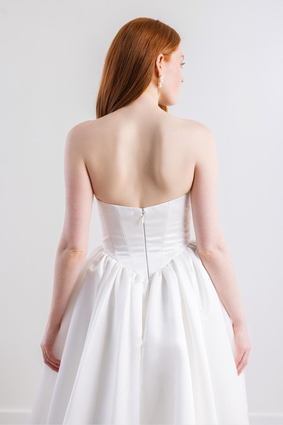 Cassia by Willowby 54319<br>Satin Corset Wedding Dress with Dramatic Skirt thumbnail 2