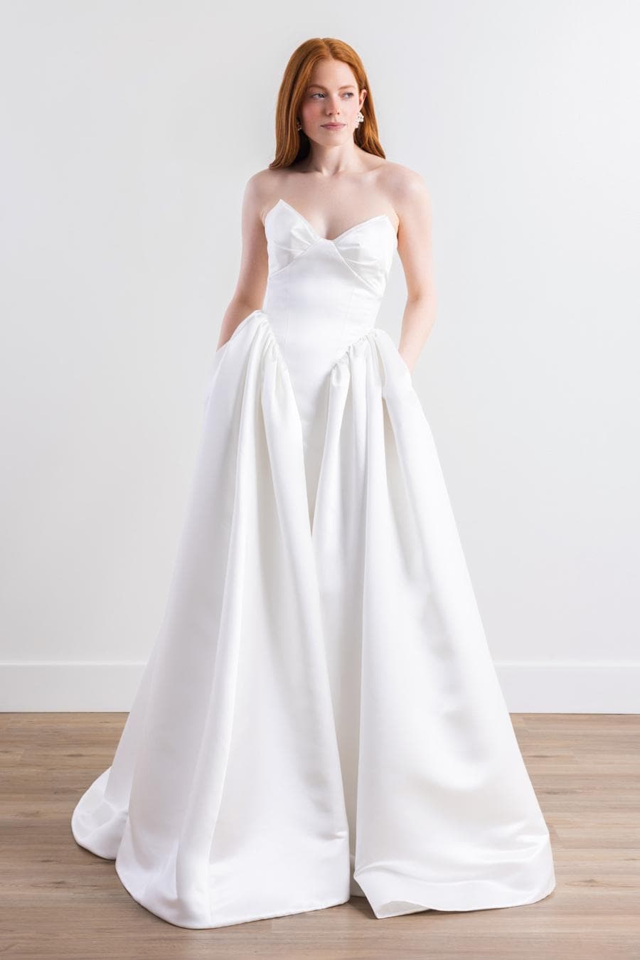 Cassia by Willowby 54319<br>Satin Corset Wedding Dress with Dramatic Skirt