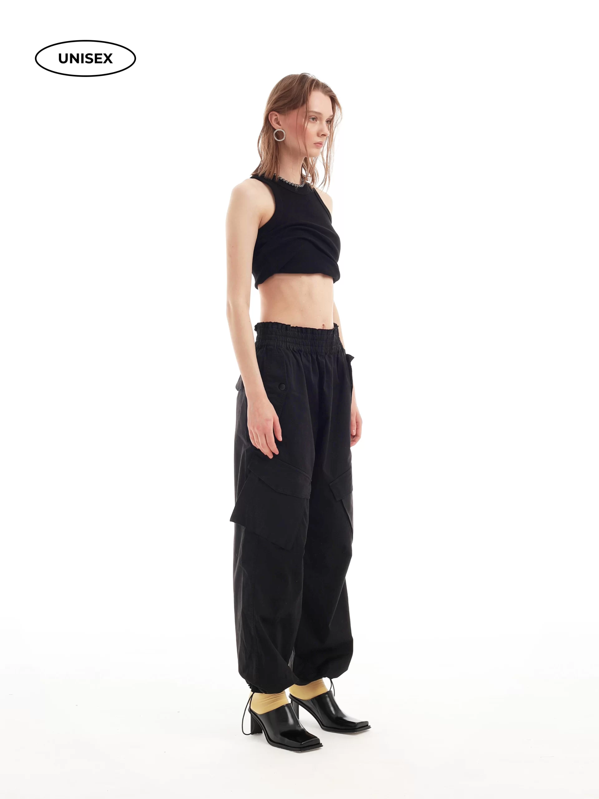 BLACK CARGO PANTS thumbnail 4