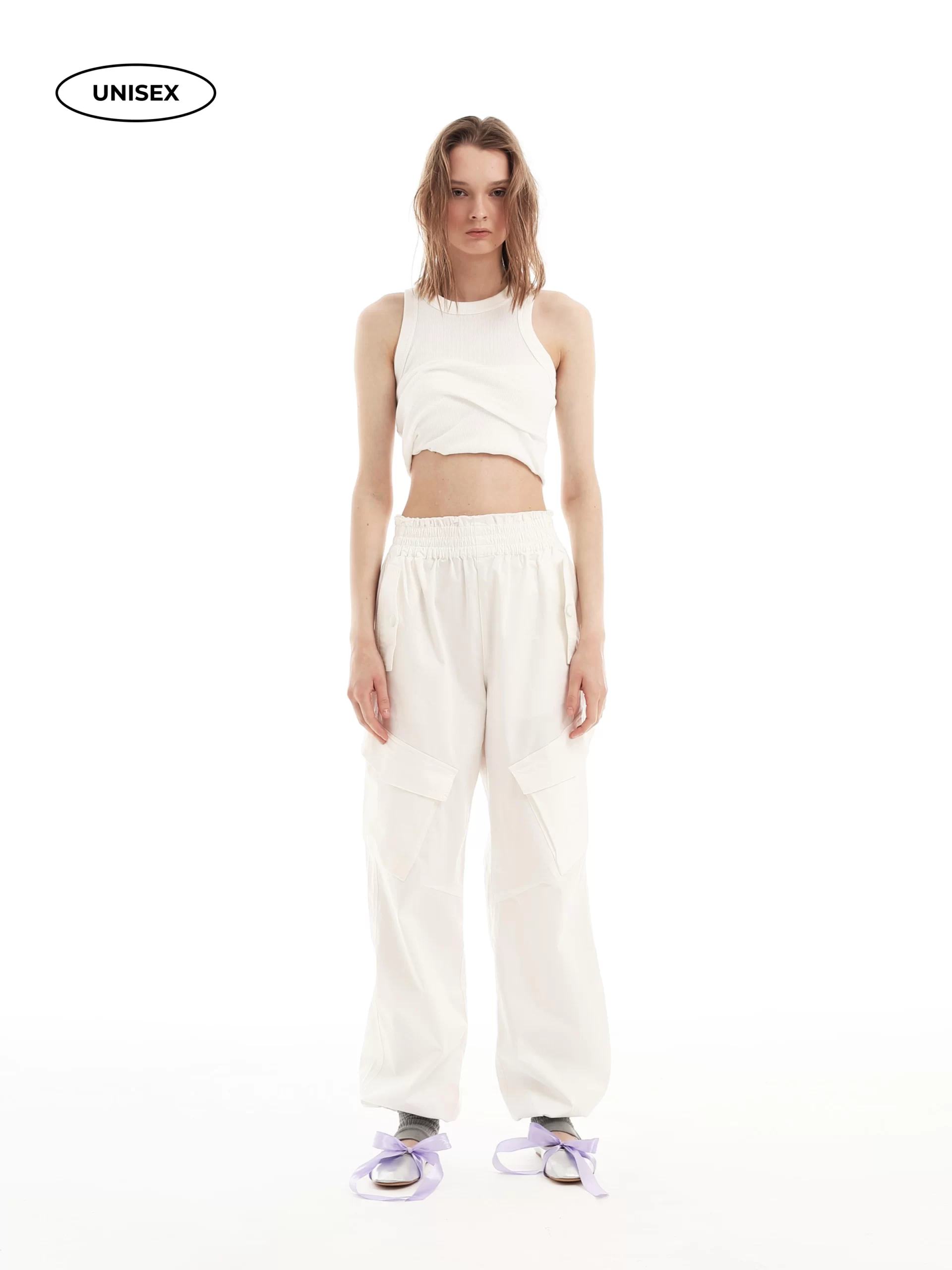 ECRU CARGO PANTS thumbnail 2