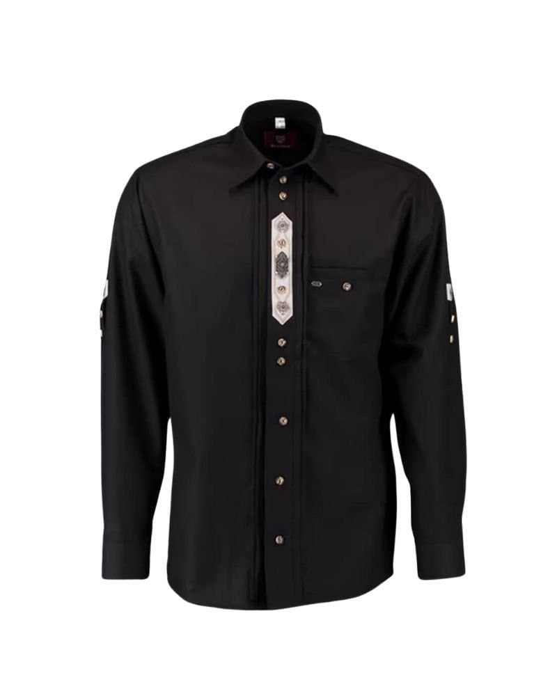 Ingolstadt – Black Embroidered Bavarian Shirt