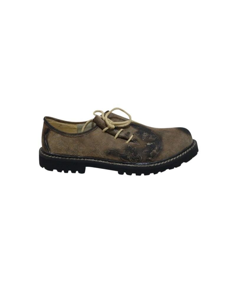 Light Brown Men Trachten Shoes with Embroidery thumbnail 2