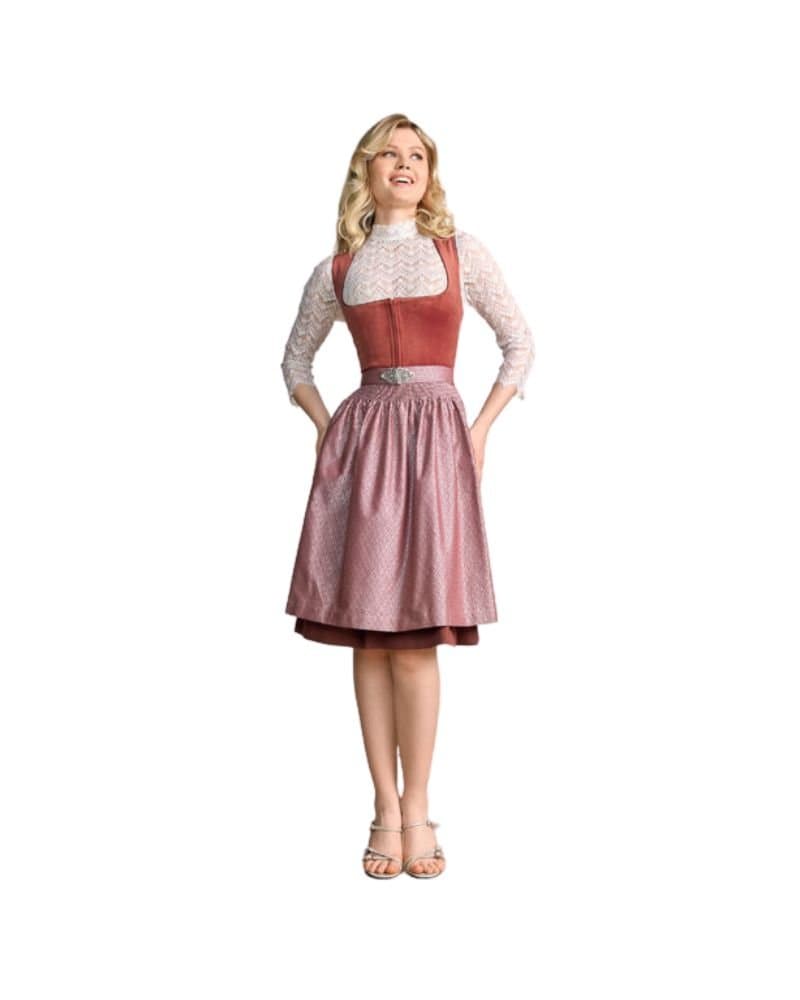 Aubing – Antique Rose Brocade Midi Dirndl thumbnail 4