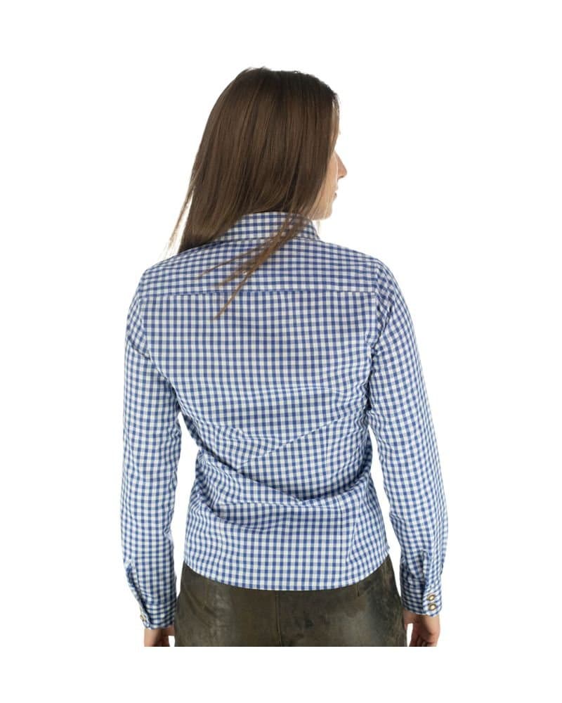 Lana – Oktoberfest Blue and White Checkered Trachten Shirt thumbnail 3