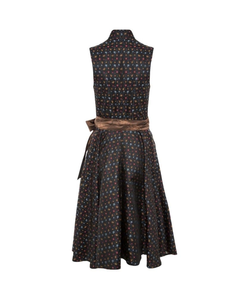 Helena – Mocha Bronze & Midnight Floral Dirndl thumbnail 2