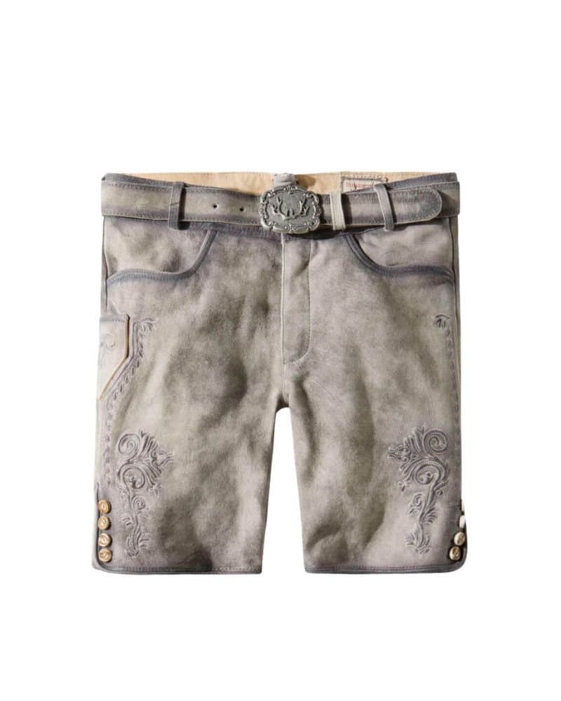 Passau Stone Mist Embossed Bavarian Lederhosen