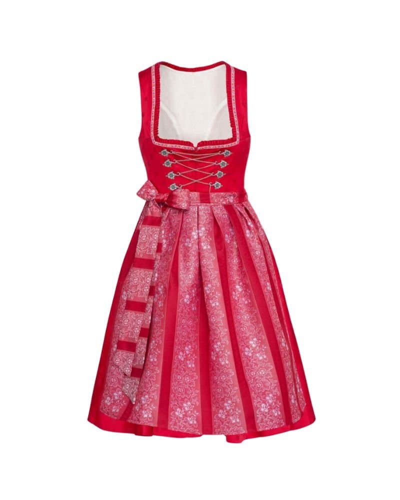 Maria – Ruby Rose Dirndl with Alpine Print Apron