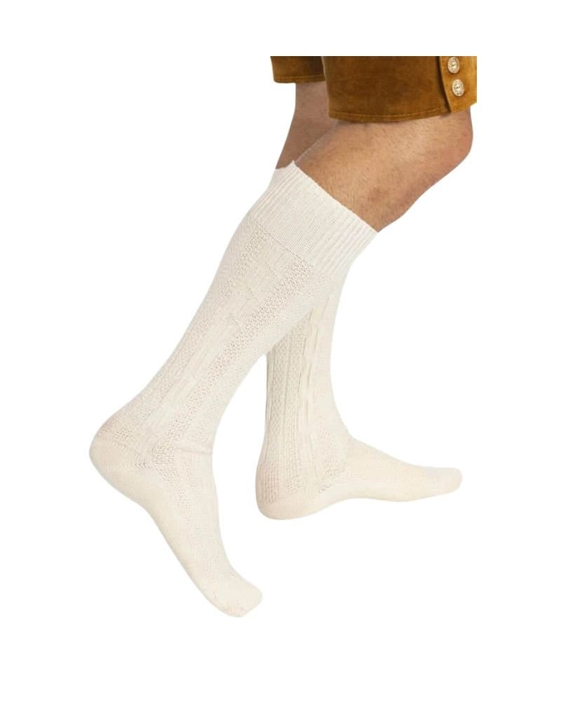 Garmisch – Alpine Ivory Cable-Knit Bavarian Socks